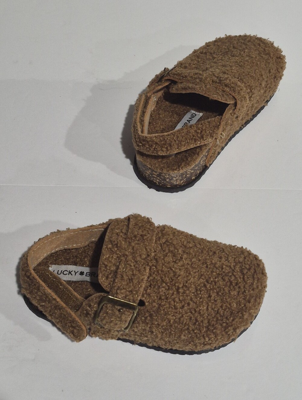 Lucky Brand Kids' Brown Sherpa Clog Shoes Size 10M US Kids